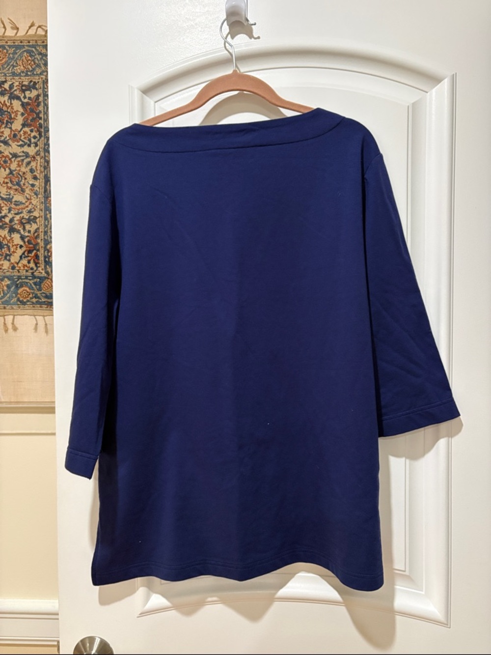 Caribbean Joe Navy Top with Pink & Teal Flamingo Print - Picture 14 of 14